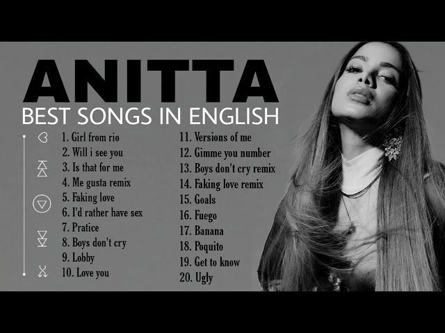 anitta best english songs // anitta mejores canciones en ingles (playlist) class=