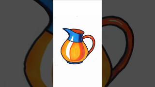 How To Draw a Jug Step by Step | Easy Drawing for kids #shorts #jugdrawing #easydrawing