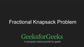 Fractional Knapsack Problem | GeeksforGeeks