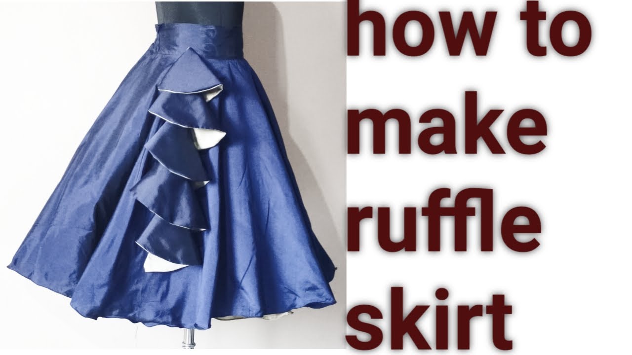 How to make ruffle skirt by MVD Fashion - YouTube