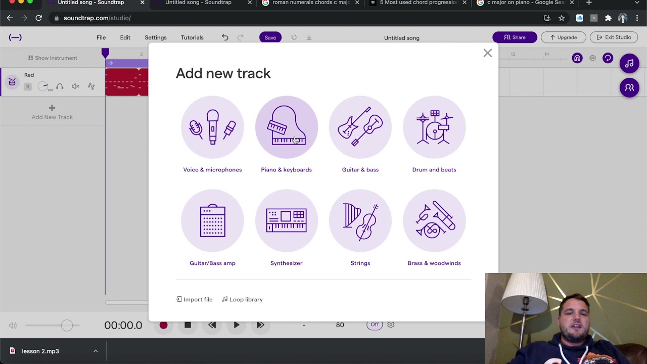 Soundtrap Studio Lesson 3 Inputting MIDI and Creating a Chord Sequence
