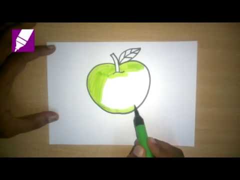 Ripe Green Apple Hand Drawn Vector Illustration Stock Vector - Illustration  of ripe, hand: 104602843