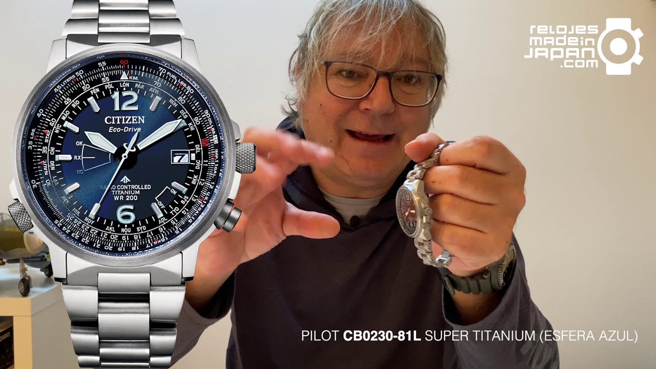 Review reloj Citizen Pilot Super Titanium Eco Drive - YouTube