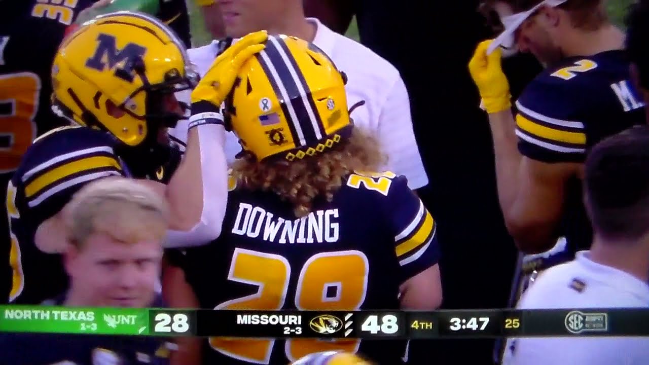 Missouri's Dawson Downing 60 yard TD run vs. North Texas YouTube