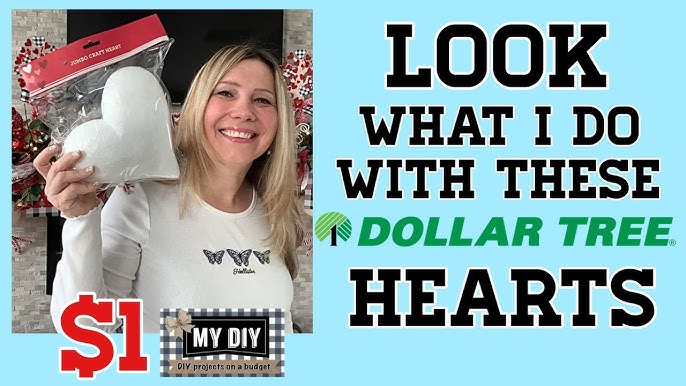 How to make floating hearts with the Dollar Tree foam hearts