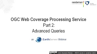 Introduction to WCPS - Part 2: Advanced
