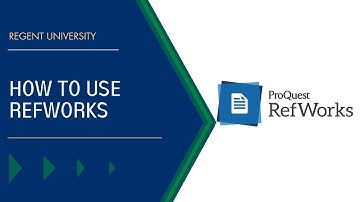 How to use RefWorks