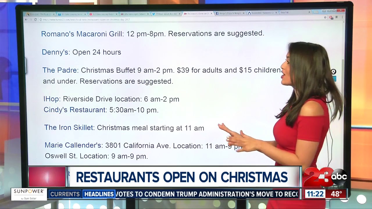 Restaurants Open in Bakersfield on Christmas Day YouTube