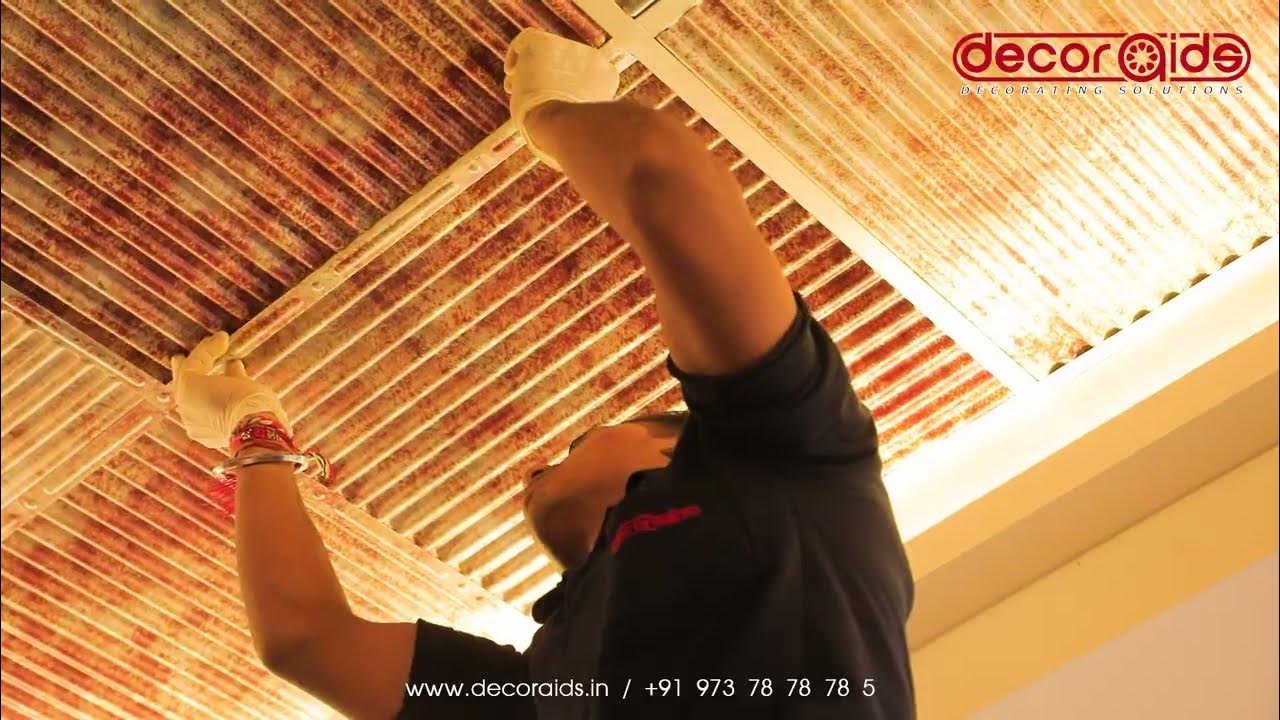 DECORAIDS DECORATING SOLUTIONS I 2x2 Ceiling Tiles Grid in Installation