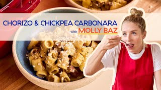 Chorizo and Chickpea Carbonara | Hit The Kitch with Molly Baz