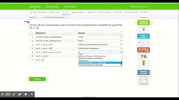 IXL - Proofs involving angles (Geometry practice)