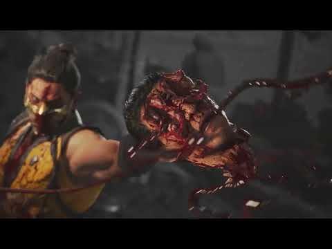 Mortal Kombat 1. Scorpion fatality and fatal blow.