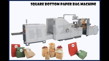 SQUARE  BOTTOM PAPER BAG MAKING MACHINE BOTTOM WIDTH 180MM
