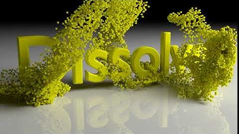 Blender: Dissolve Animation