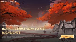 Ionia Celebrations Patch Highlights And More Events Live Right Now - Wild Rift