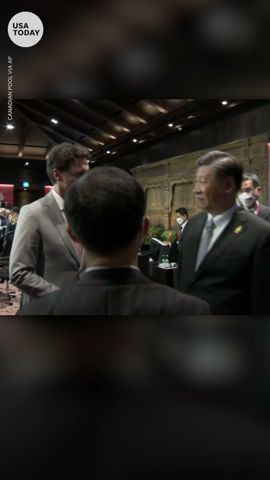 Chinese President Xi Jinping confronts Justin Trudeau at G20 | USA TODAY #Shorts