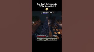 I added ALL Horror Mods In One Block Skyblock #minecraft