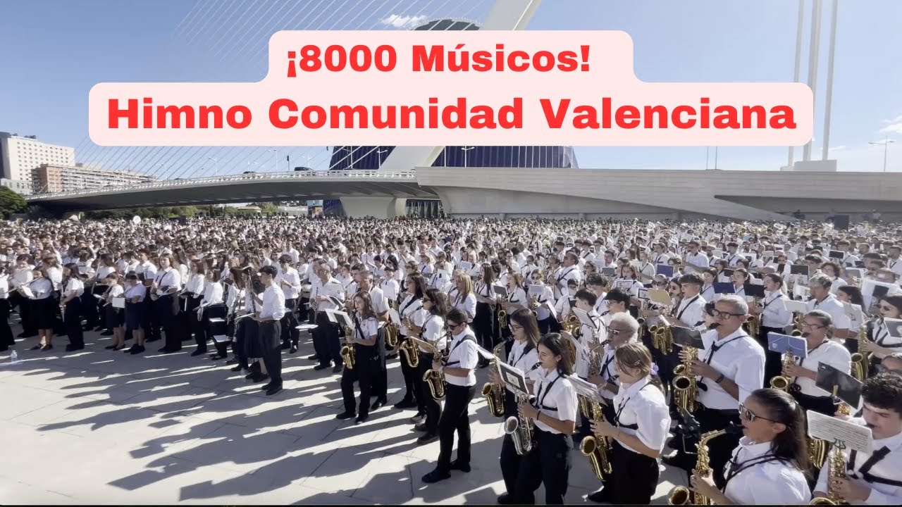 🧡🎶🎺 Miles de Músicos Tocan Juntos el Himno de la Comunidad Valenciana!