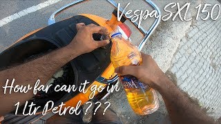 Vespa Mileage Test in 1 Litre Petrol