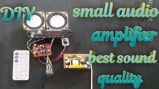 DIY small audio amplifier at home using 2025 ic