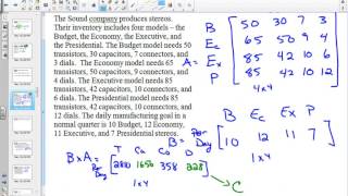 45S Creating Matrices to Solve Problems Example 3