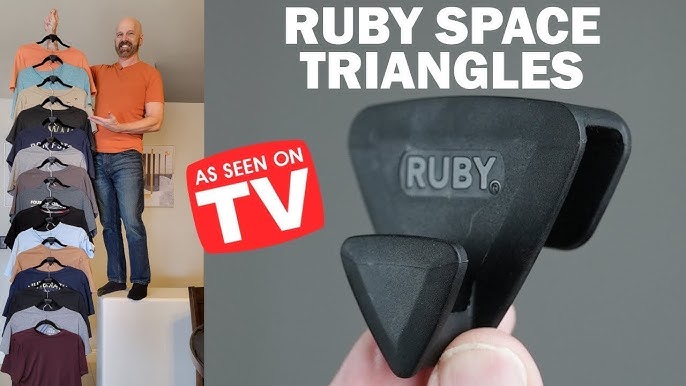 New Ruby Space Triangles AS-SEEN-ON-TV Ultra- Premium Hanger Hooks