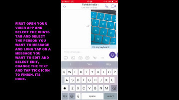 HOW TO EDIT A SEND MESSAGE IN VIBER APP (IOS)