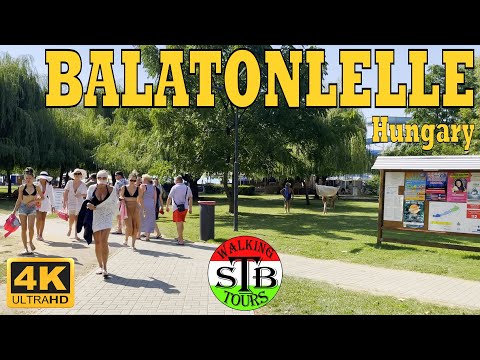 Balatonlelle ?? Hungary Beachlife at Lake Balaton [23 min] 4k STB Walking Tours