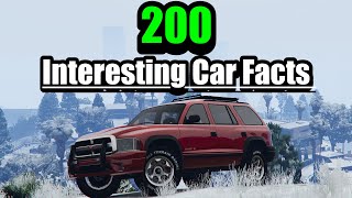 200 Interesting Car Facts You Probably Didn’t Know in GTA Online…