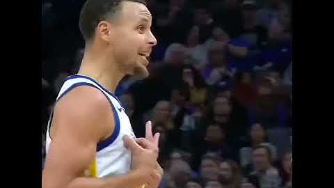 Steph Curry is called for a travel on a step back and holds up Harden