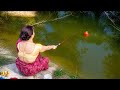 Fishingvideo🦈||the lady always chote talab mein dher Sari machhaliya pakadi hook fishing videos