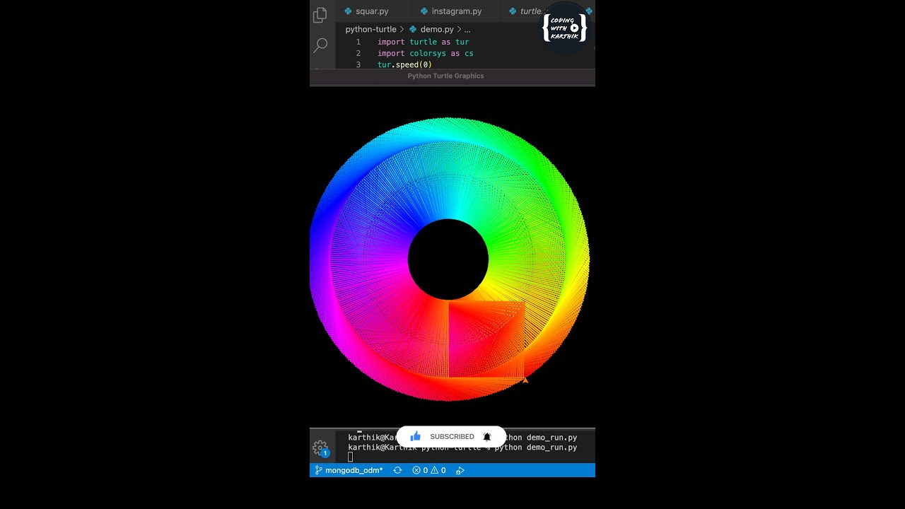 Python Turtle Graphics 11 | turtle graphics design | Multi Colour ...