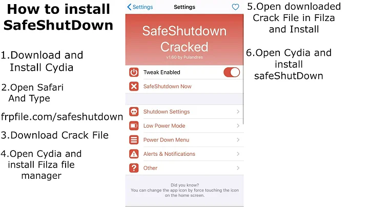 Install Safe Shut Down Step by Step (Full Version) iOS 12.5.5 ~ iOS 14.8