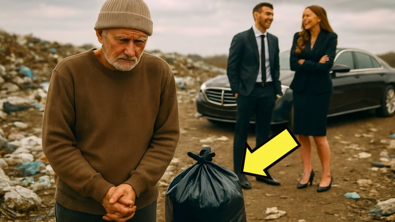 ÇOCUKLAR BABALARINI ÇÖPTE TERK EDERKEN GÜLDÜLER… AMA O BEKLENMEDİK BİR SERVETİ SAKLIYORDU