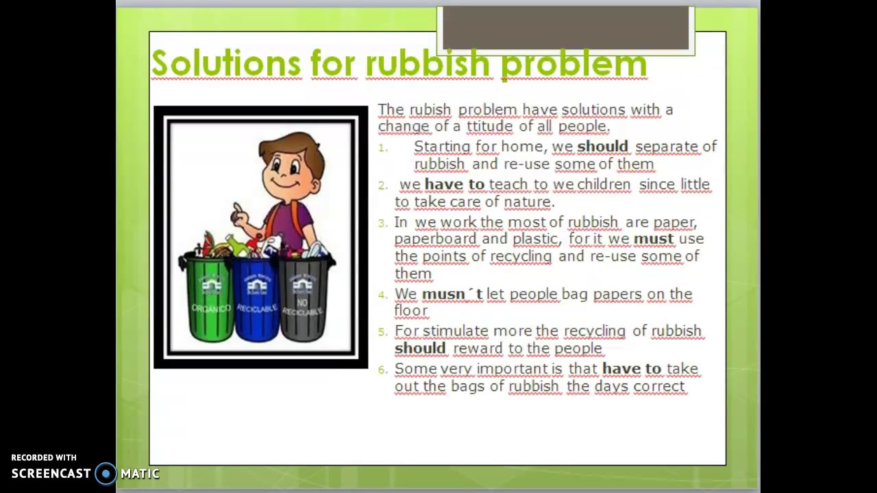 solutions for rubish problem - YouTube