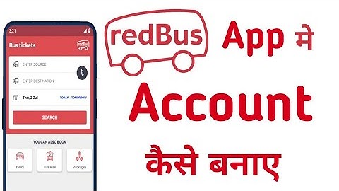 What Is Redbus App And How To Create An Account in It || #Redbus