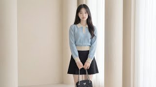Soft Collar Knit Lookbook Gentle Daily Style