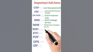 daily life use full form , SMS , PDF, PIN, QR CODE, WI-FI, KYC, GPS, GIF #fullform #fullscreenstatus