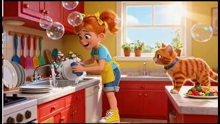 🍳 Kitchen Adventures with Lily | Cooking Cartoon for Everyone🥕🍅#shorts #cartoon #3danimation screenshot 4
