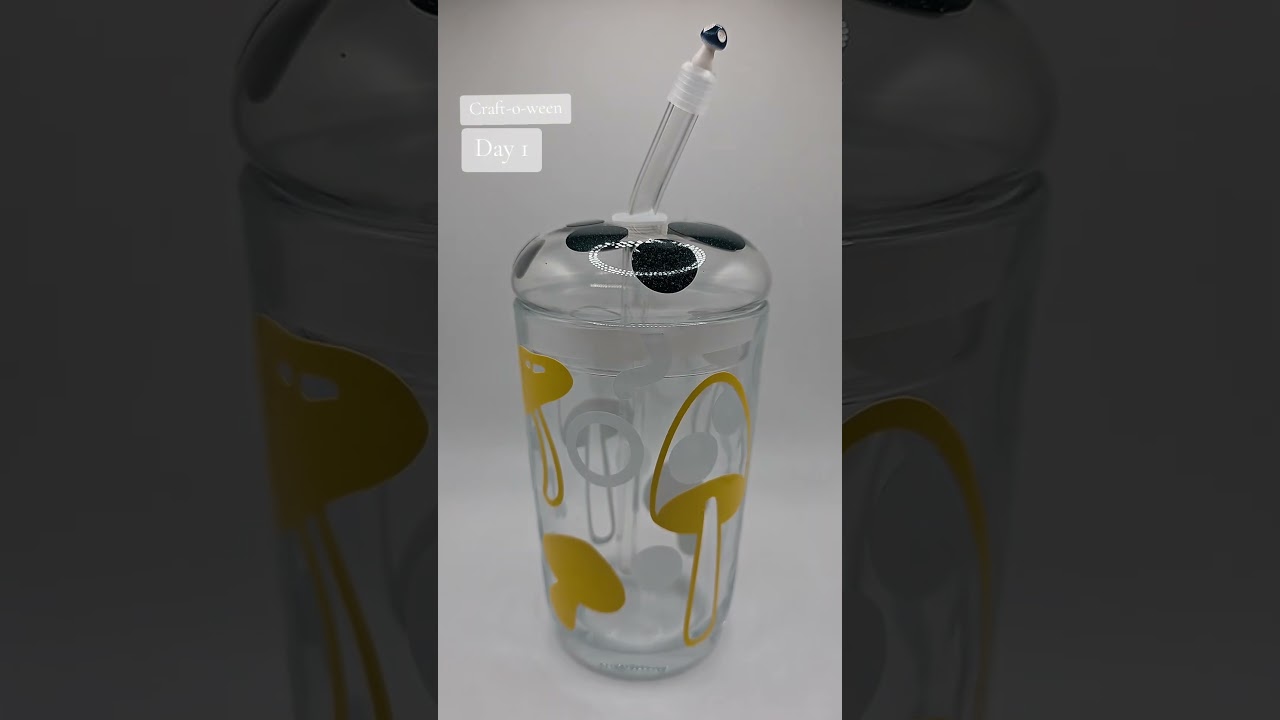 Craft’o’Ween Day 1 🍄 | Color-Changing Mushroom Glass 