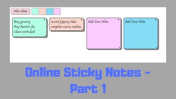 jQuery UI Project: Online Sticky Notes (Part 1)