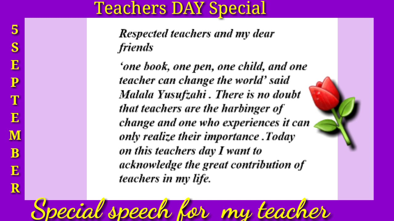 teachers day speech writing