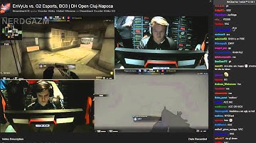 CS:GO - G2  Kinguin RAIN INSANE 1V5 VS ENVYUS w TWITCH CHAT