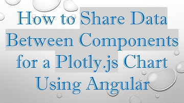 How to Share Data Between Components for a Plotly.js Chart Using Angular
