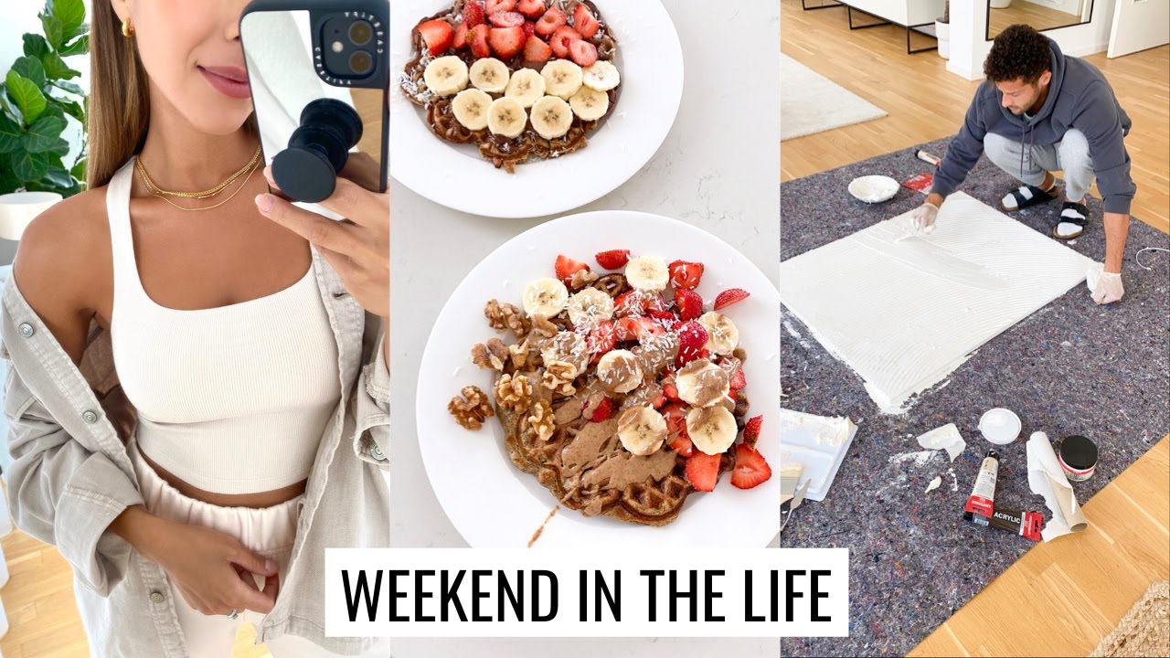 VLOG | Healthy Waffle Recipe, Catch Ups & New Apartment Artwork | Annie Jaffrey