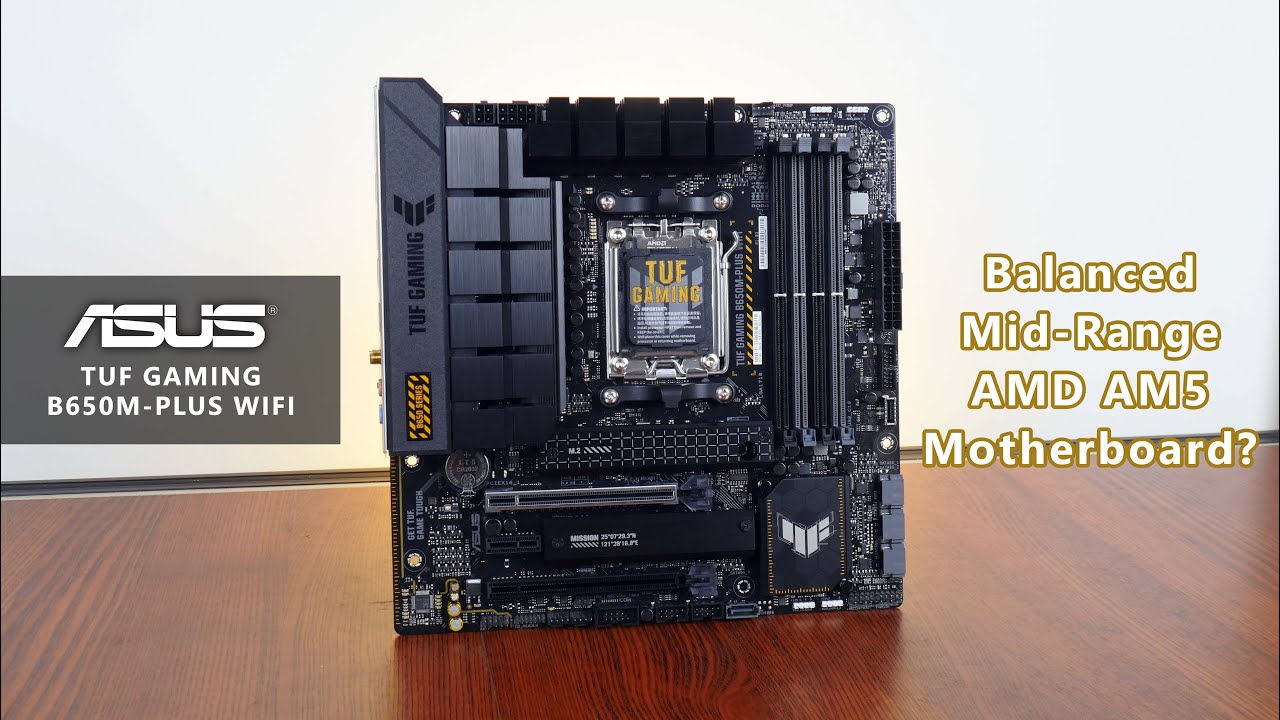 ASUS TUF GAMING B650M-PLUS WIFI - mATX AM5 Motherboard for Gamers