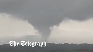 Unusual waterspout tornado seen in Scotland amid thunderstorm warnings