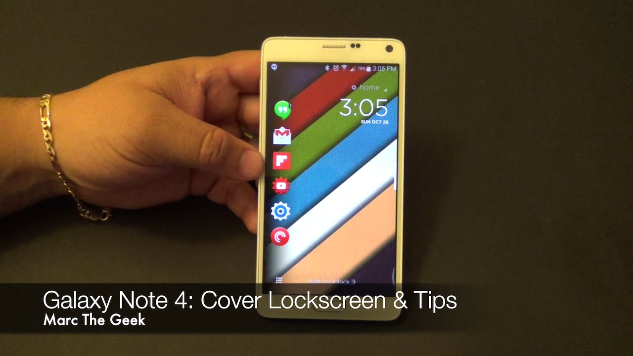 Galaxy Note 4: COVER Lock Screen & Tips - YouTube