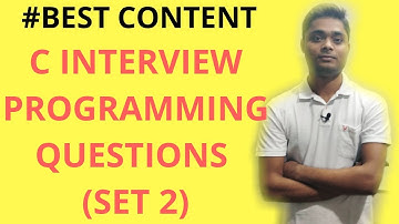 Coding interview preparation(SET 2) | c mcq questions with answers for placement