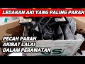 Penyebab Aki Bisa Pecah Meledak Saat di starter Sampai Meletus aki Truk - Pecah Parah